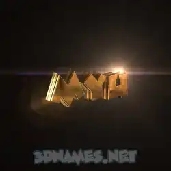 myu in Golden Sparkle style - 3D name wallpaper