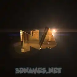 na in Golden Sparkle style - 3D name wallpaper