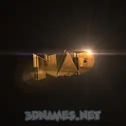nad in Golden Sparkle style - 3D name wallpaper