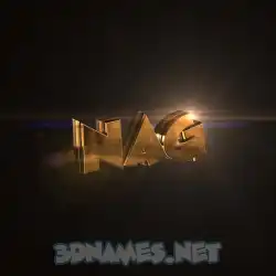 nag in Golden Sparkle style - 3D name wallpaper