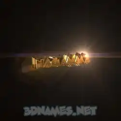 nagamma in Golden Sparkle style - 3D name wallpaper