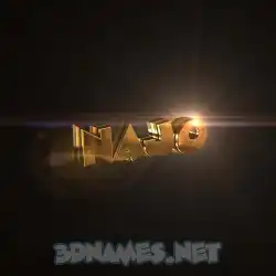 najo in Golden Sparkle style - 3D name wallpaper