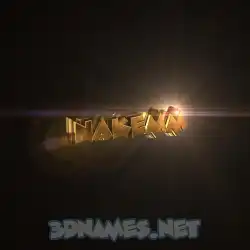 nakemm in Golden Sparkle style - 3D name wallpaper