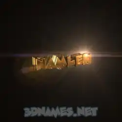 namlen in Golden Sparkle style - 3D name wallpaper