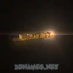 narayandas in Golden Sparkle style - 3D name wallpaper