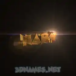 nary in Golden Sparkle style - 3D name wallpaper