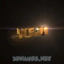 neji in Golden Sparkle style - 3D name wallpaper