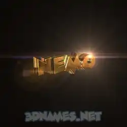 nemo in Golden Sparkle style - 3D name wallpaper
