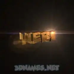 neri in Golden Sparkle style - 3D name wallpaper