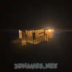 net in Golden Sparkle style - 3D name wallpaper