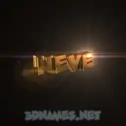 neve in Golden Sparkle style - 3D name wallpaper
