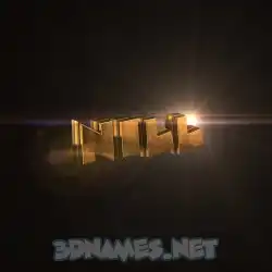 nill in Golden Sparkle style - 3D name wallpaper