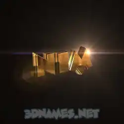 nim in Golden Sparkle style - 3D name wallpaper