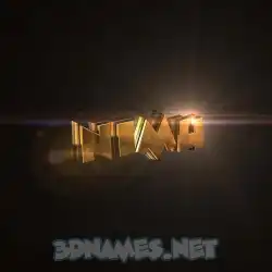 nimu in Golden Sparkle style - 3D name wallpaper