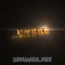 nirru in Golden Sparkle style - 3D name wallpaper