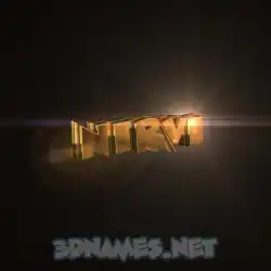 nirvi in Golden Sparkle style - 3D name wallpaper
