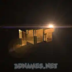 nit in Golden Sparkle style - 3D name wallpaper