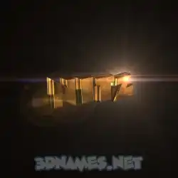 nitz in Golden Sparkle style - 3D name wallpaper