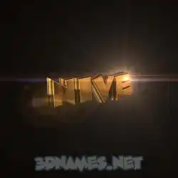 nive in Golden Sparkle style - 3D name wallpaper