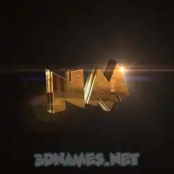 nm in Golden Sparkle style - 3D name wallpaper