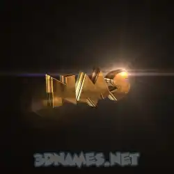 nms in Golden Sparkle style - 3D name wallpaper