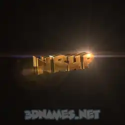 nrup in Golden Sparkle style - 3D name wallpaper