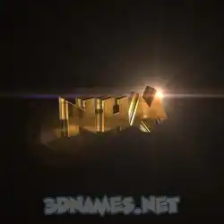 num in Golden Sparkle style - 3D name wallpaper