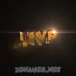 nvp in Golden Sparkle style - 3D name wallpaper