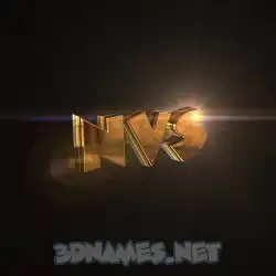 nvs in Golden Sparkle style - 3D name wallpaper