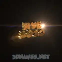 nye 2020 in Golden Sparkle style - 3D name wallpaper