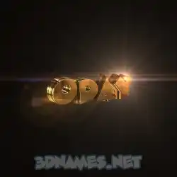 oday in Golden Sparkle style - 3D name wallpaper