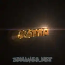 pattu in Golden Sparkle style - 3D name wallpaper