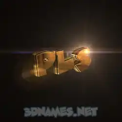 pls in Golden Sparkle style - 3D name wallpaper