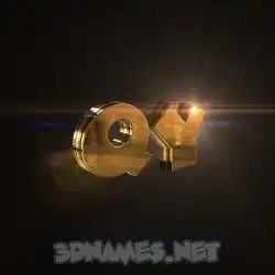 qy in Golden Sparkle style - 3D name wallpaper