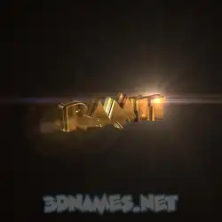 ramit in Golden Sparkle style - 3D name wallpaper