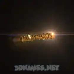 ramkuwar in Golden Sparkle style - 3D name wallpaper