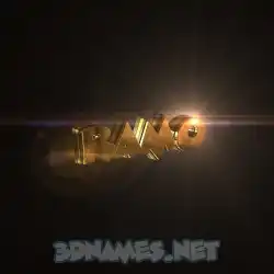 ramo in Golden Sparkle style - 3D name wallpaper