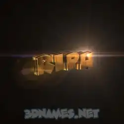 ripu in Golden Sparkle style - 3D name wallpaper