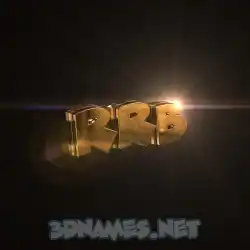 rrb in Golden Sparkle style - 3D name wallpaper