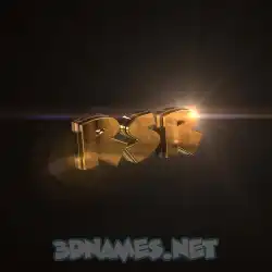 rsr in Golden Sparkle style - 3D name wallpaper
