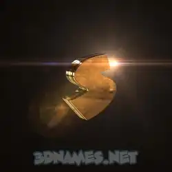 s in Golden Sparkle style - 3D name wallpaper