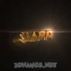 sapu in Golden Sparkle style - 3D name wallpaper