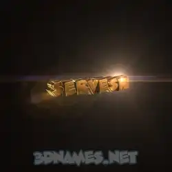 servesh in Golden Sparkle style - 3D name wallpaper