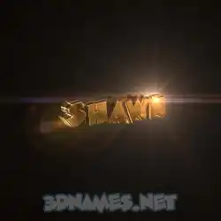 shawn in Golden Sparkle style - 3D name wallpaper