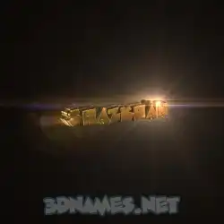 shazkhan in Golden Sparkle style - 3D name wallpaper