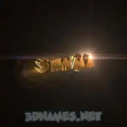shyma in Golden Sparkle style - 3D name wallpaper