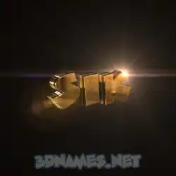 sik in Golden Sparkle style - 3D name wallpaper