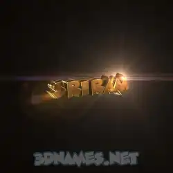sriram in Golden Sparkle style - 3D name wallpaper