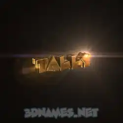 tally in Golden Sparkle style - 3D name wallpaper