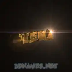 tena in Golden Sparkle style - 3D name wallpaper